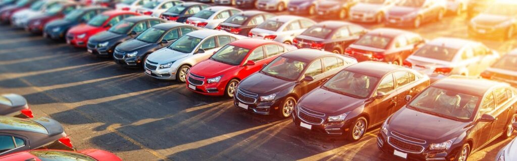 car lot full of cars
