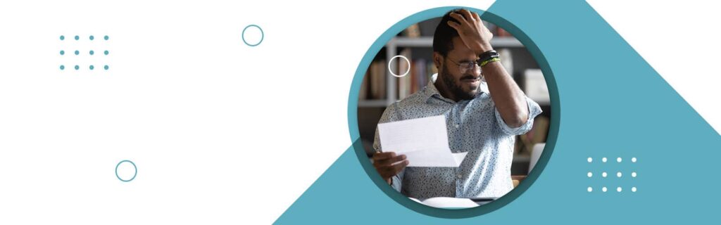 Frustrated looking man