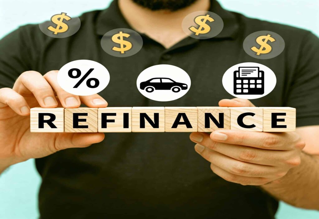 person thinking of auto refinancing options