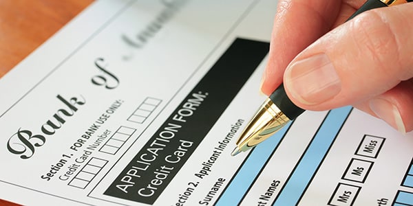 application form for a credit card